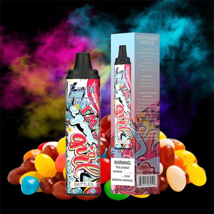Fumot RandM Vape | RandM Tornado 00P2280 6000 Airflow Control Vape Pod Gerät 1St Pina Colada Rum
